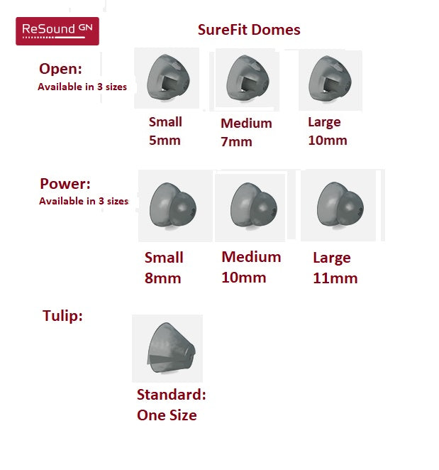 GN ReSound SureFit Hearing Aid Domes